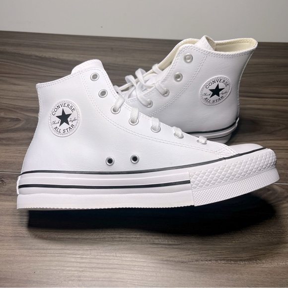 Converse Shoes - CONVERSE Chuck Taylor All Star Platform Leather J White (A02486C)